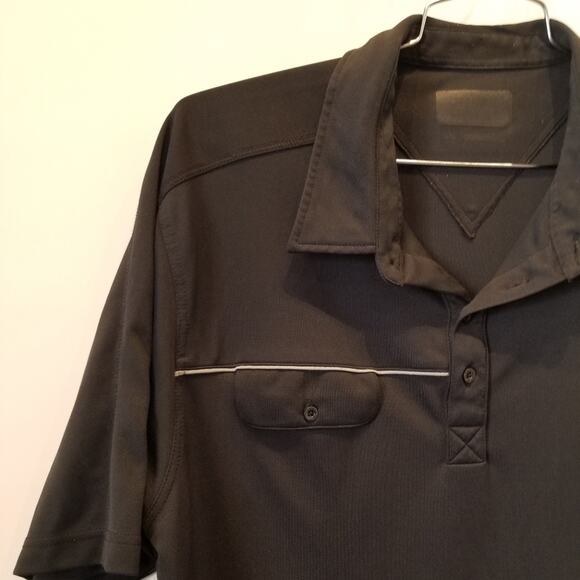 AUR Mens Black Polo or Rugby Shirt Long Sleeve Short Sleeve Collar Shirt Size XL - Picture 4 of 10